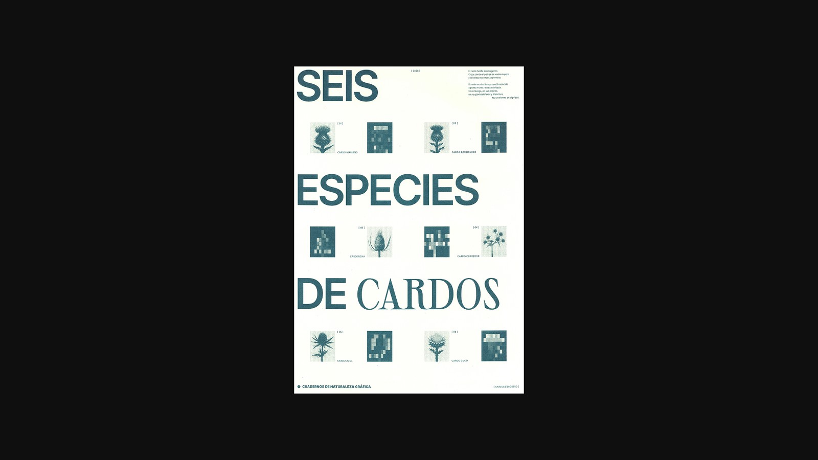 Seis especies de cardos