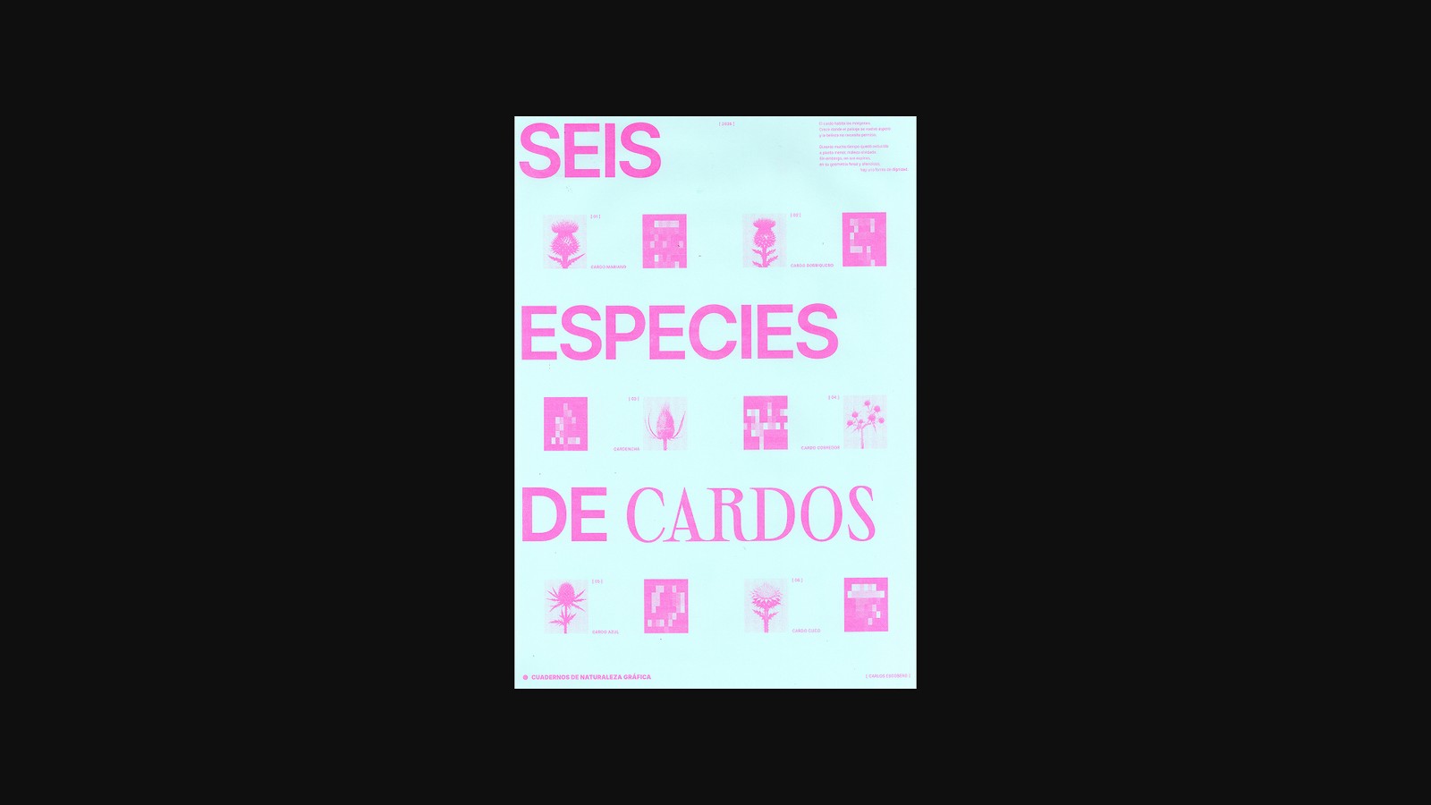 Seis especies de cardos